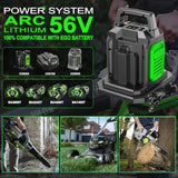 Dual Ports Replacement Charger For Ego 56V Battery Charger Ch2100 Ch3200 Ch5500 Ch2800D, Compatible With Ego Power+ 56V Arc Lithium Batteries Ba1400T Ba2242T Ba2800T (Batteries Not Included)