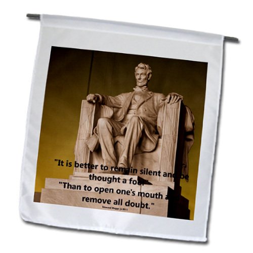 3dRose Edmond Hogge Jr Monuments and Memorials - Lincoln Memorial - 12 x 18 inch Garden Flag (fl_30593_1)