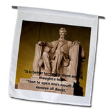 3dRose Edmond Hogge Jr Monuments and Memorials - Lincoln Memorial - 12 x 18 inch Garden Flag (fl_30593_1)