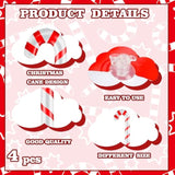 4 Pieces Inflatable Christmas Candy Canes Decorations Set Jumbo Xmas Red White Candy Pvc Balloons Diy Candy Cane Balloons Ornaments For Indoor Outdoor Decor New Year Winter Holiday Supplies