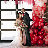 Valentine Day Party Balloons Garland Arch Kit With Pink Red Heart Ball