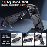 For Iphone 17 Pro Case With Kickstand,[Compatible With Magsafe] [12Ft Military Grade Protection] Slim Translucent Matte Shockproof Phone Case,6.3",Black