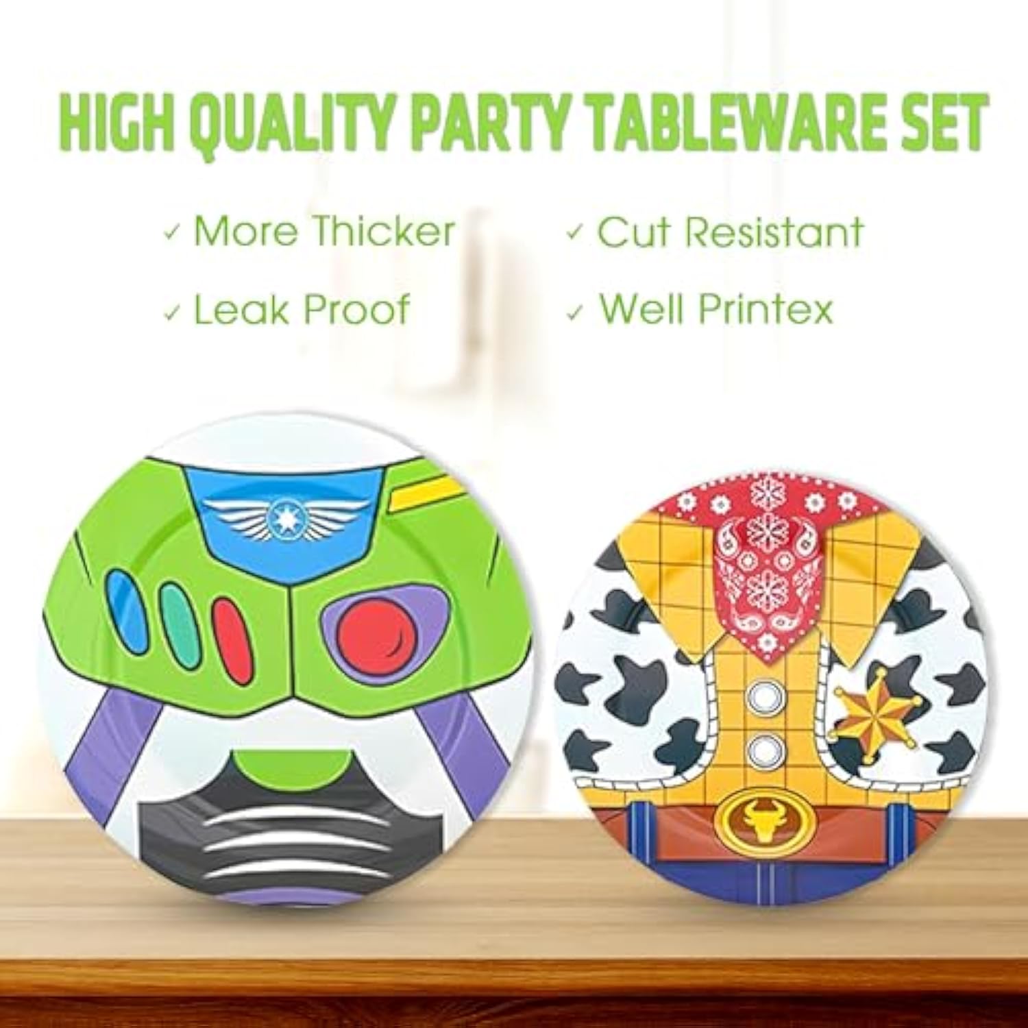 Cartoon Blue Sky White Clouds Plates Napkins Total 40Pcs Serve 10 Toy Inspired Story Kids Birthday Party Boy Baby Shower Tableware Set Clouds Sky Dinner Plates Dessert Plates Napkins Supplies