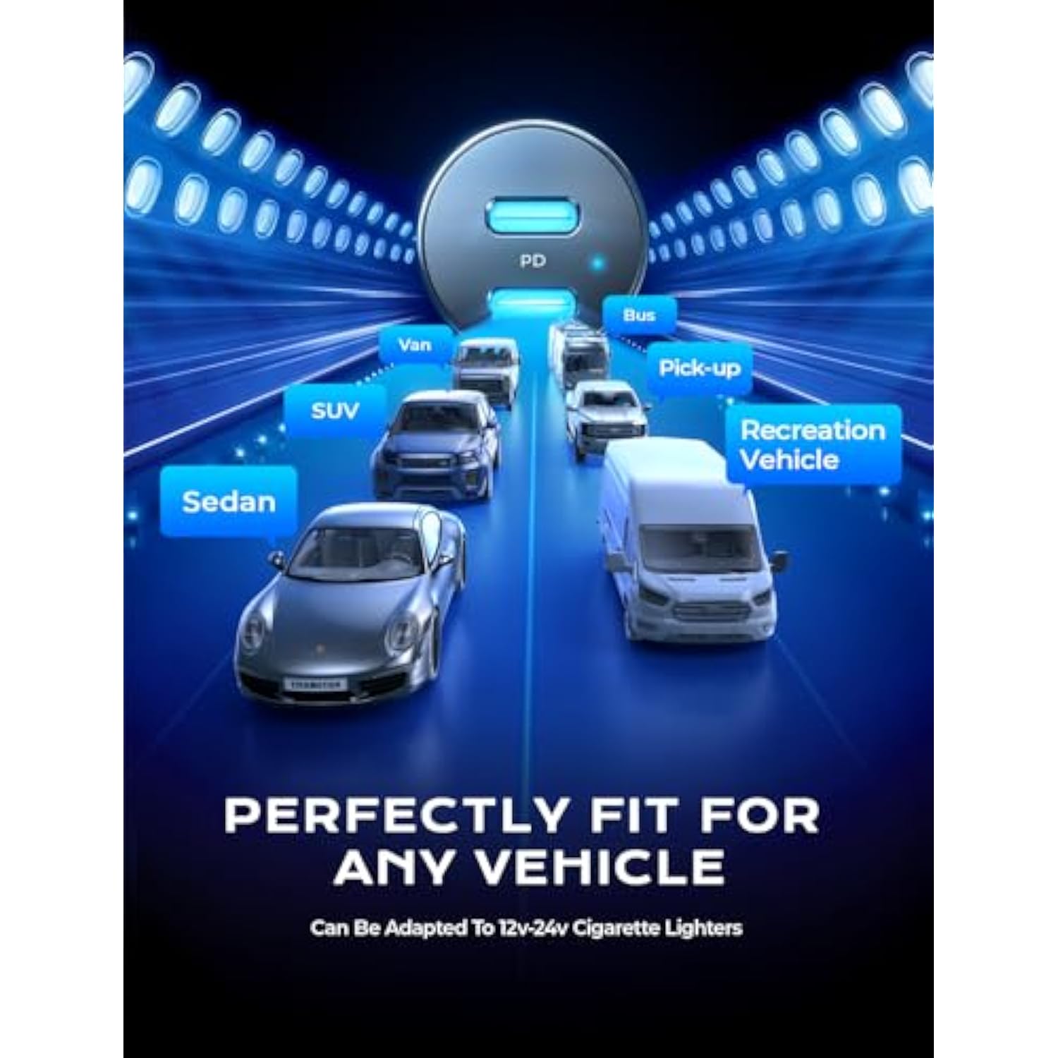 90W Usb C Car Charger Fast Charging, Dual Usb C Port Pd 45W Cigarette Lighter Adapter Usb C Car Charger Iphone, Super Fast Car Charger Usb C With Usb C & Lightning Cable For Iphone 16