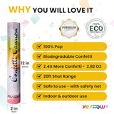 Confetti Cannon Party Poppers Biodegradable Shooters, (6 Pack) Multicolor Confetti Blaster For Birthday Graduation Wedding Christmas New Year’S Eve
