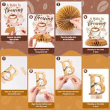 12 Pieces Coffee Baby Shower Party Honeycomb Centerpieces Coffee Latte Centerpieces Baby Is Brewing Honeycomb Party Decorations 3D Photo Prop For Gender Reveal Party