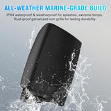 8-Inch 600W Passive Outdoor Speakers Wired, IP44-Rated Waterproof, All-Weather Speakers Ideal for Large Spaces (Commercial Areas, Spacious Backyards,