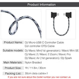 1Ft Micro To Usb C Remote Controller Cable For Dji Mavic Mini,Mini Se,Mavic 2 Pro/Zoom,Mavic Air,Mavic Pro,Spark,Dji Drone To Iphone16/Tablet Cable 90 Degree Otg Data Cord Accessories(Usb C Connector)