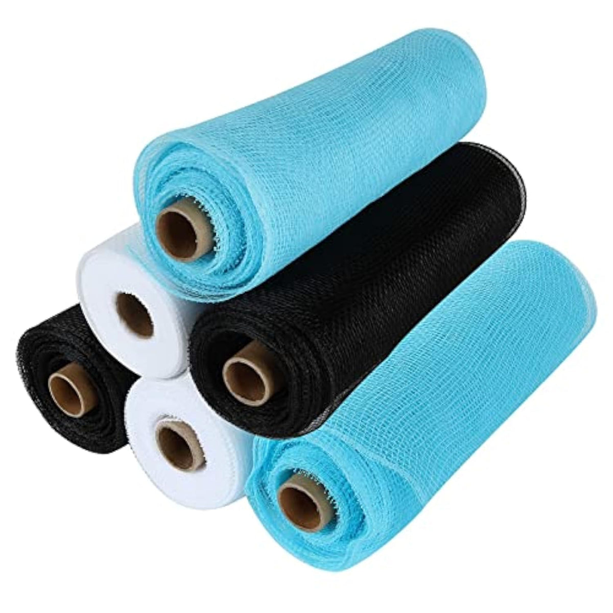 6 Rolls Poly Burlap Mesh 10 Inches Deco Mesh Ribbon 60 Yards Mesh For