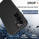 For Samsung Galaxy S23 Plus Case With Belt Clip Holster, 2 X Screen Protector, [Military Grade Protection] Heavy Duty Full Body Shockproof Rugged Protective Cover For Samsung S23 Plus 5G Black