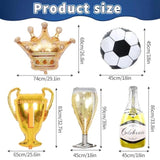 Soccer Birthday Party Set with Blue & Red Balloon Arch for Kids