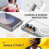 For Samsung Galaxy Z Fold 7 Clear Case,Compatible With Magsafe Transparent Shockproof Protection Yellowing Resistant Magnetic Phone Case For Samsung Galaxy Z Fold 7 2024 5G