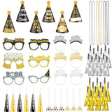 60pcs New Year 2026 Party Supplies Hats Blowers Noise Makers Accessories