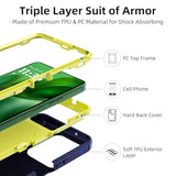 For Moto G Power 2025 Case Heavy Duty Drop Protection Port Cover Dual Layer Screenless Dust Resistant Rugged Matte Minimalist Cell Phone Case For Motorola G Power 2025 Model Men Women Blue
