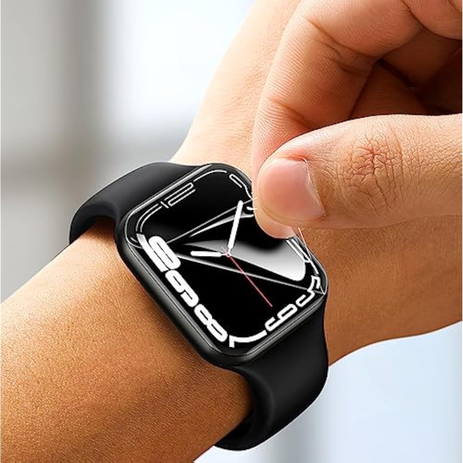 [5 Pack] For Tensky Smart Watch Id208 Plus Screen Protector, Case Friendly Hd Clear [Anti-Scratch] [Bubble Free] [Anti-Fingerprint] Pet Film For Tensky 208Bt / Id208 Plus 1.8" Smartwatch