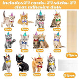 Cat Centerpiece Sticks 26Pcs Cat Birthday Party Supplies Kitten Birthd
