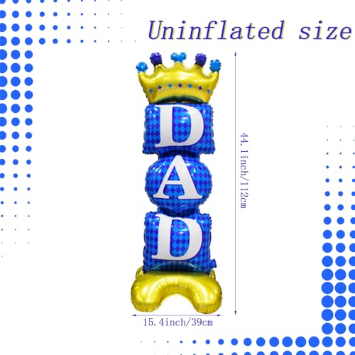 Happy Fathers Day Decorations Balloons for Party, 1Pcs 44 Inch Large Self Standing Dad Balloon For Fathers Day Birthday Party Celebrations Decor