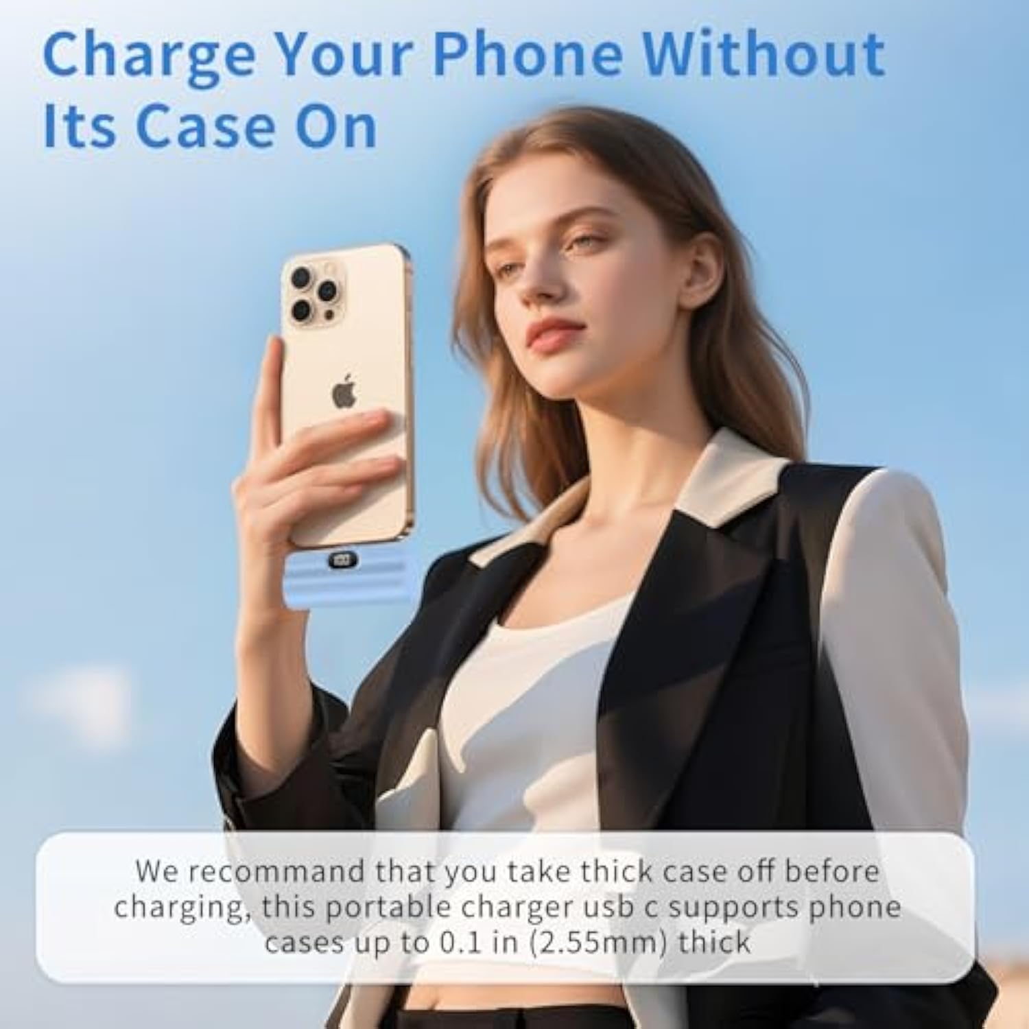 Portable Charger Usb C, 2-Pack Small Portable Charger With 5000Mah, For Mini Power Bank Built-In 22.5W, Works With Iphone 16,15 Series, Samsung, Google, Moto, Lg, Android Phones, Blue