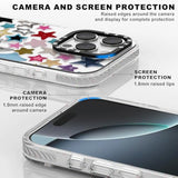 For Iphone 16 Pro Case Tpu+Pc Premium Painted Anti-Drop Phone Case Superior Shock Absorption Military-Grade Drop Protection Multicolor Star Graffiti Design Phone Case