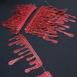 Glitter Red Blood Drop Garland Vampire Party Decorations Vampire Diaries Birthday Decoration Twilight Decorations Bloody Flag Banner Hanging Horror Movie Theme Murder Gothic Bday Party Decor