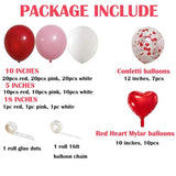 Valentines Day Party Balloons Arch And Garland, 110 Pcs Valentines Col