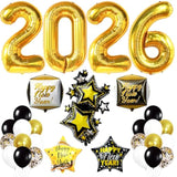42pcs 40in Happy New Year 2026 Balloons Party Decorations