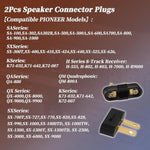 2 Pin Black Speaker Cable, 1 Inch, 2 Count, Male-To-Male, Compatible With Pioneer, Akai, Allied Radio Shack Receivers