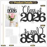Graduation Decorations 2026, 20Pcs Class Of 2026 Graduation Centerpieces For Tables, Double-Sided Black Grad Table Centerpieces With Sticks, Grad Party Decoration Supplies