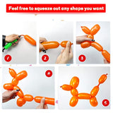 Long Balloons Animals, Thickening 260 Balloons For Tying Balloon Arch, Twisting Latex Magic Modeling Skinny Birthday For Kid‘S Party Wedding Decoartion 100Pcs (Color)