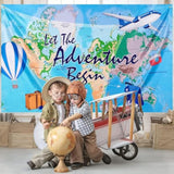 Bon Voyage Party Backdrop – 73x43in Travel & Adventure Photo Banner
