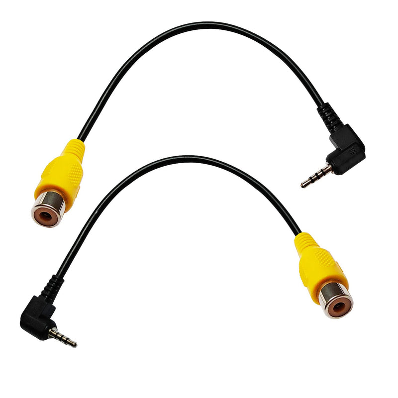 2 Pack 2.5Mm To Rca Adapter Cable,90 Degree Angle 2.5Mm Male Plug To Rca Femal