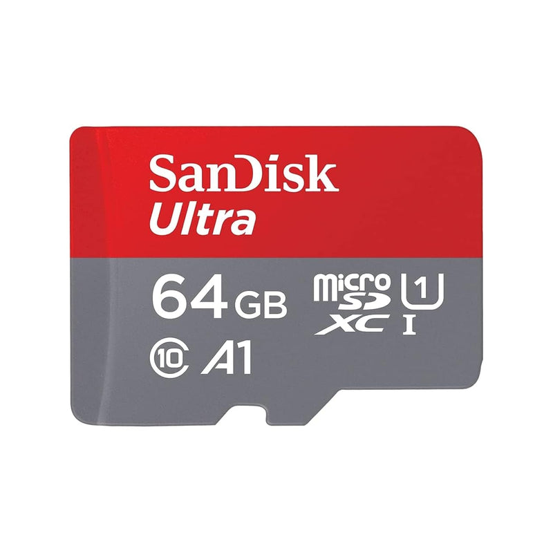 64GB Ultra microSDXC, 120MB/s, C10, U1, A1, Full HD, Adapter Included