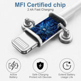 5 Pack [Apple Mfi Certified] Charger 3Ft, Apple Usb To Lightning Cable 3 Foot, Original Fast Charging Cord For Iphone 13 Pro Max/ 13/12Pro Max/12 Pro/11/Se2022/Xr/X/8/Ipad, White