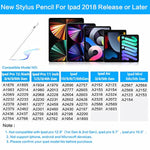 Stylus Pen For Apple Ipad Pencil - Ipad Pen 10Th 9Th 8Th 7Th 6Th Gen Palm Rejection For Apple Pencil 2Nd Generation Compatible 2018-2024 Ipad Mini 6Th 5Th Air 5Th 4Th 3Rd Ipad Pro 11-12.9 Inch