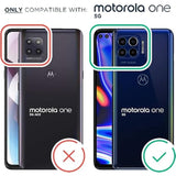 Case For Motorola One 5G, 5G Uw/G 5G Plus With [Built-In Screen Protector], [16Ft Military Grade Drop Tested] Full-Body Protection Bumper Shockproof Protective Cover Case (Black)