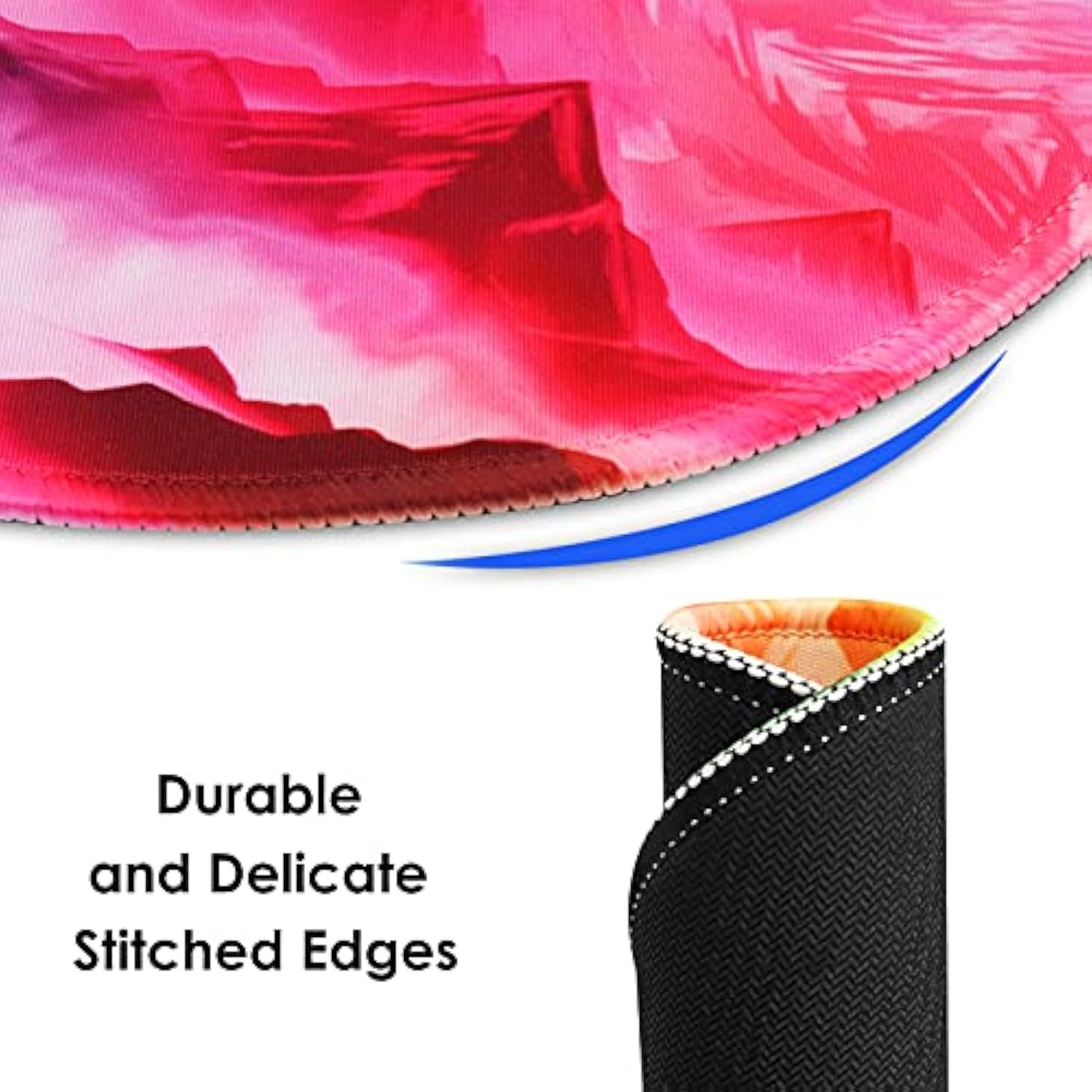 Round Mouse Pad With Hd Printing,Non-Slip Rubber Base Mousepad With Stitched Edge,Customized Premium-Textured Mouse Mat For Laptop-8.7X8.7In Shan009