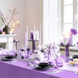 3 Pieces Light Blue & Dark Purple & Light Purple Foil Tablecloth 54*72Inch Plastic Birthday Party Table Cloths Disposable Waterproof Table Cover For Christmas Wedding Graduation Party Supplies