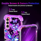 for Galaxy S21 5G Case,Glow in The Dark Three Layer Heavy Duty Shockproof Full Body Protection Hard Plastic Bumper+Soft Silicone Case for