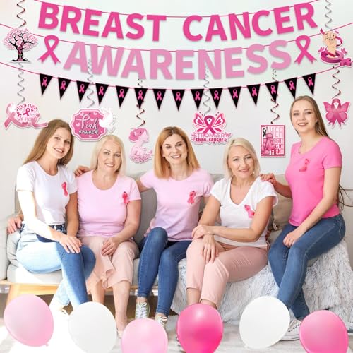 Breast Cancer Awareness Decorations Banner Set