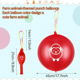 36 Pcs Farm Animals Punch Balloons With Rubber Band Handle Heavy Duty Farm Animals Themed For Kids Party Favors