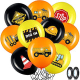 45 Pcs Construction Balloons – 12" Truck Party Decorations for Kids' Birthday or Traffic Theme