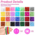1400 Pieces 6Mm Round Glass Beads For Jewelry Making, 28 Colors Crystal Beads For Bracelets Jewelry Making And Diy Crafts(Solid Color)