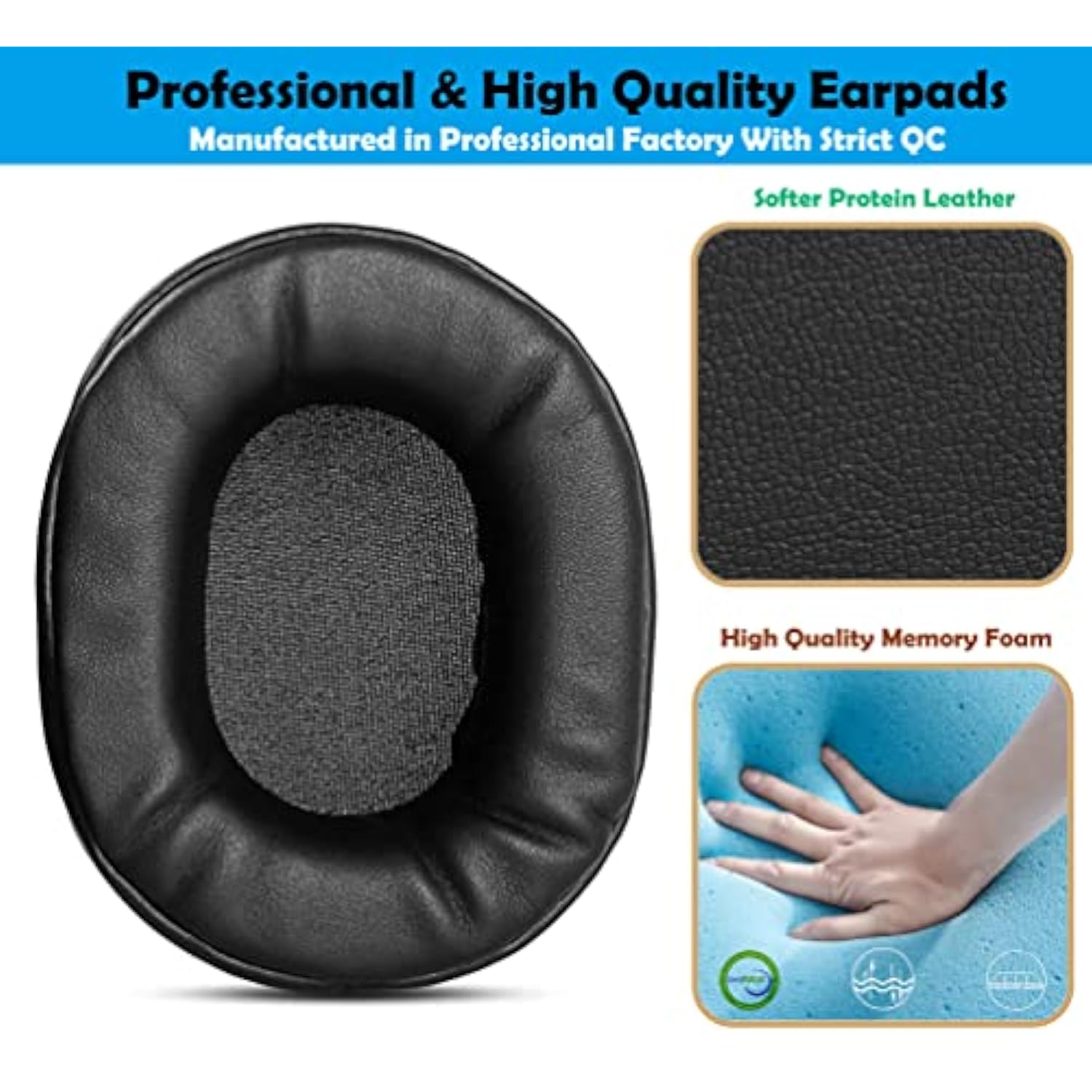 Enhanced Sound Headset Ear Cushions Replacement Ear Pads Headphone Earpads Compatible With Ghostek Sodrop 2 Sodrop Pro Wireless Bluetooth Headphone