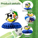 Soccer Honeycomb Centerpieces - 9PCS Soccer Party Decorations, Soccer Game Party Supplies Table Decor for Birthday, 2026 International Soccer Match