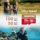 ?5-Years Data Recovery? 128GB Micro SD Card, 4K Video Recording for GoPro, Action Camera, DJI, Drone, Nintendo-Switch, R/W up to 100/50 MB/s