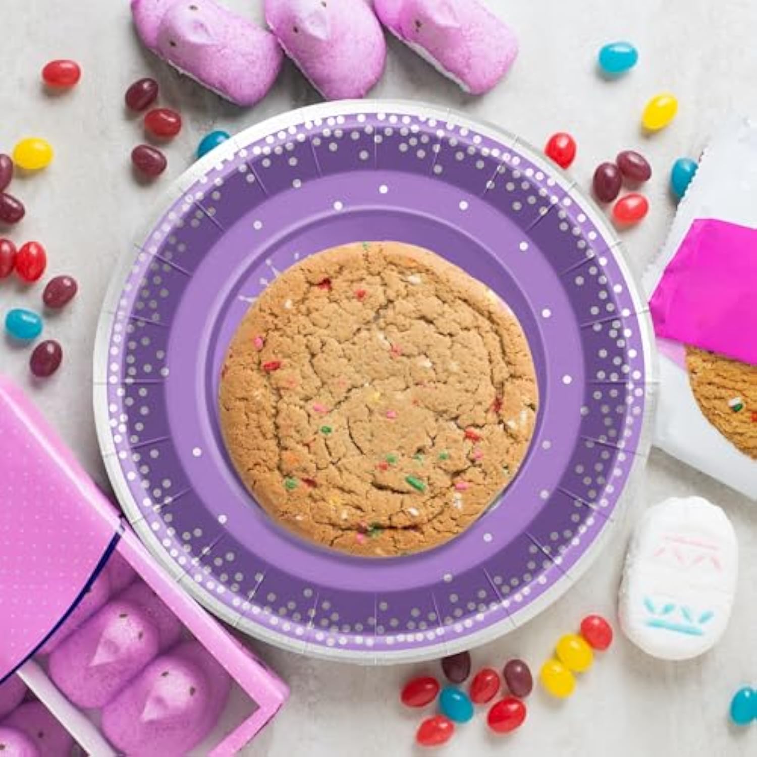 96 Pieces Purple And Silver Birthday Plates And Napkins Party Tableware Set With Happy Birthday Party Decorations,Paper Plates,Napkins And Forks For 24 Guests