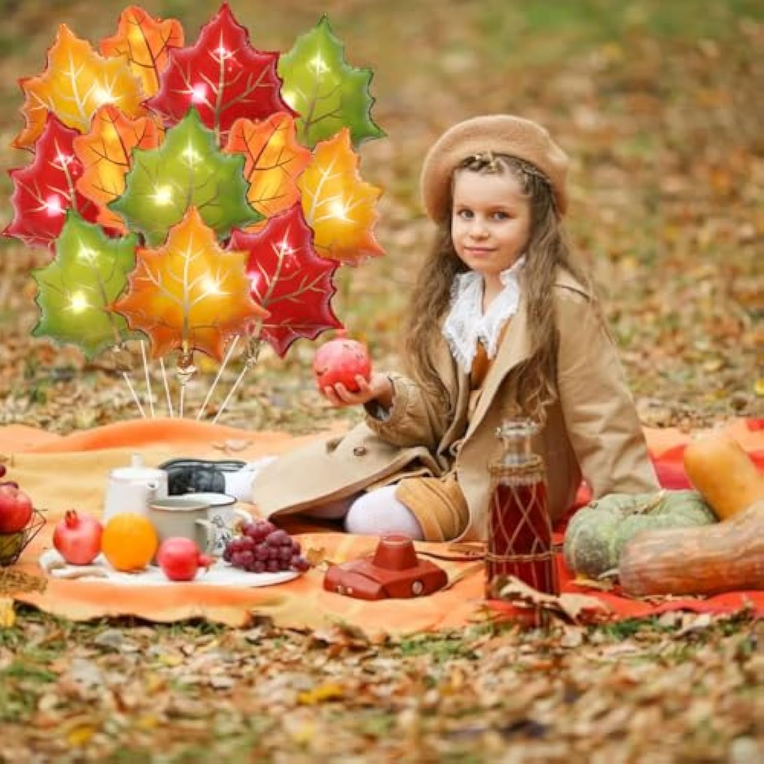 Thanksgiving Fall Balloons Decorations Foil and Latex Balloons for Birthday Party Decor