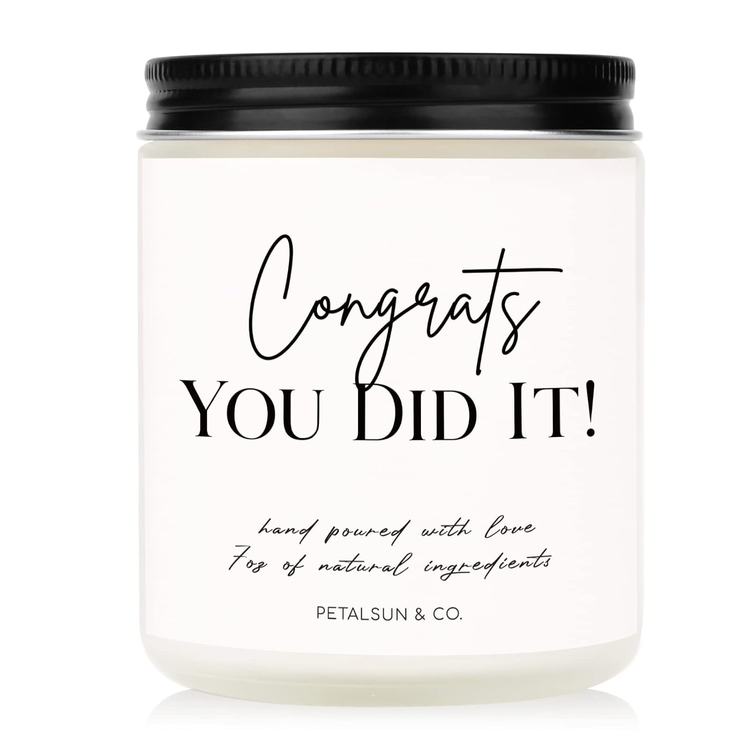 Congratulations Gifts For Women Men, Graduation Gifts For Her, Him - College Masters Degree Phd Graduation Gift, Promotion Gift, Handmade Lavender Scented 7Oz Candle