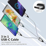 Multi Charging Cable, Usb C Splitter Cable, 3 In 1 Fast Charging Cord With 3 T