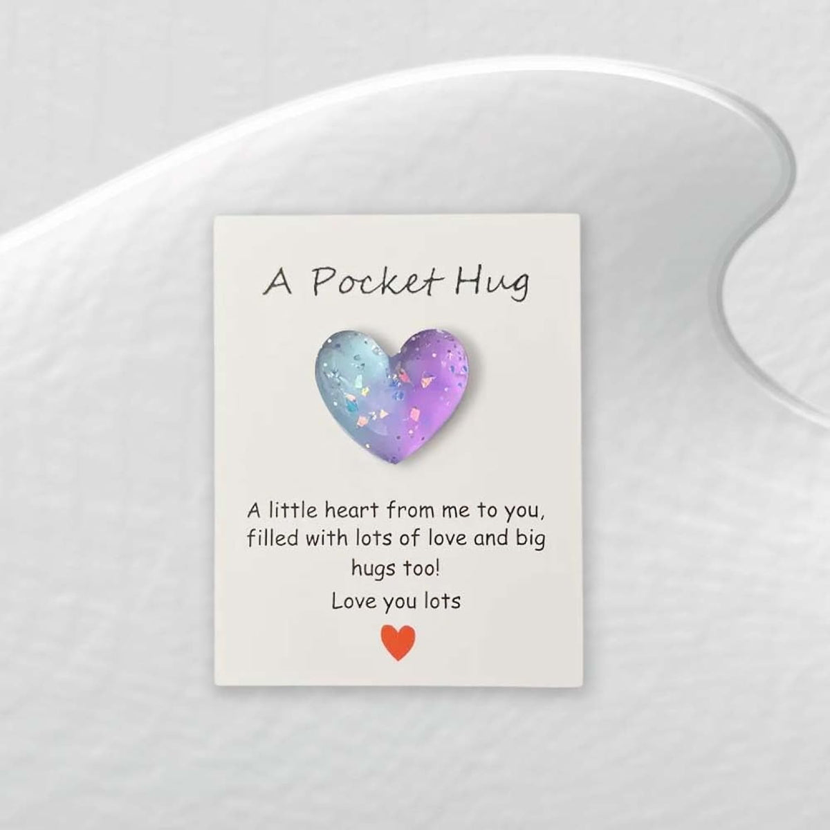 Pocket Hug Cards With Greeting Cards For Long Distance Relationship, Boyfriend Girlfriend, Family & Friends, Gift For Him Her (Purple Blue)